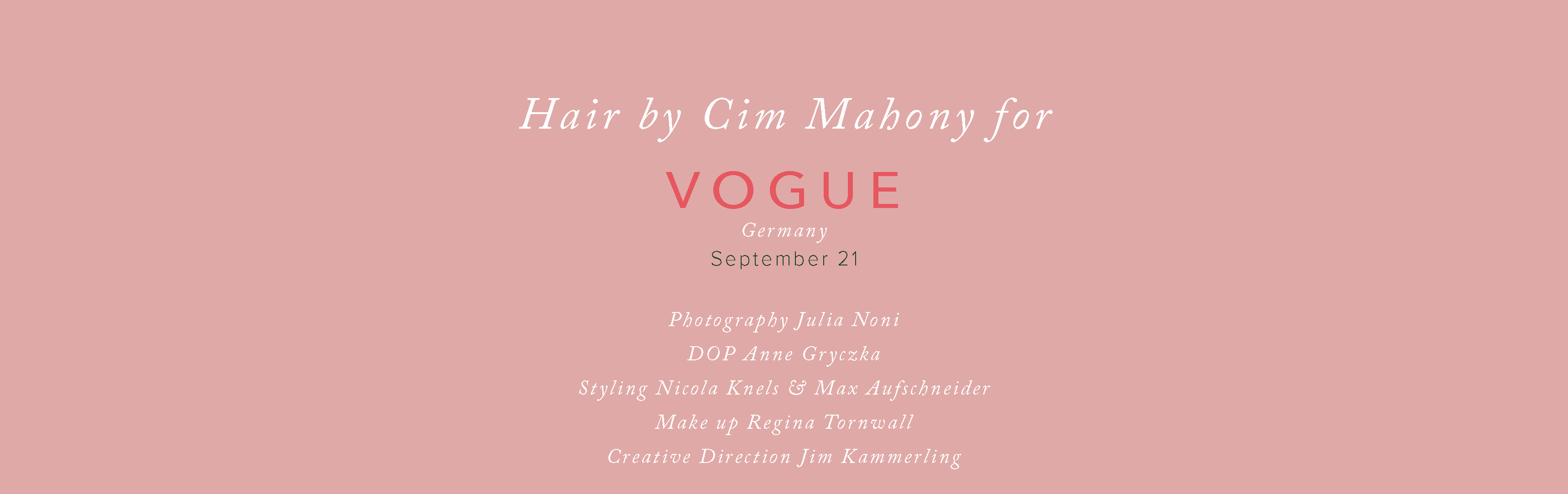 Vogue Germany | Studio Cim Mahony