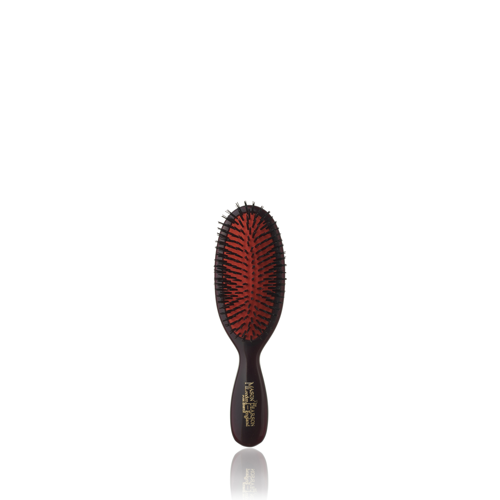 Mason Pearson B4 brush A luxury pocket hairbrush. (Dark Ruby)